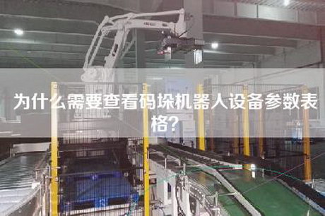 为什么需要查看码垛机器人设备参数表格？